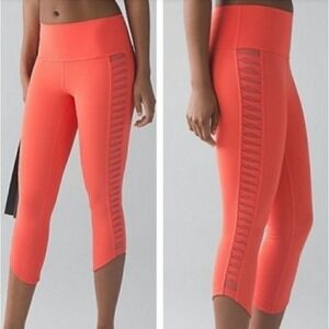 Lululemon Sunshine Salutation Cropped Leggings Size 2 EUC